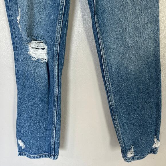 Rails Blue Melrose Distressed Medium Wash Straight Leg Jeans Women Size 25 Blue - Picture 5 of 12